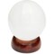 Healing Crystal Ball, Selenite Sphere with Wood Stand (2-Piece Set)